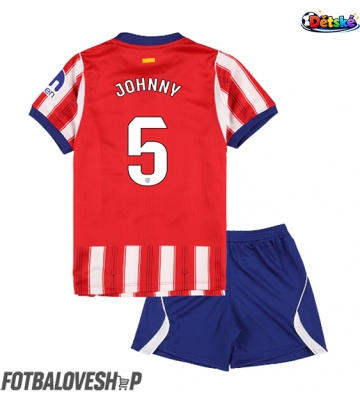 Atletico Madrid Johnny Cardoso #5 Dětské Domácí Dres 2026-27 Krátký Rukáv (+ trenýrky)