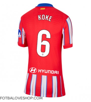 Atletico Madrid Koke #6 Dámské Domácí Dres 2024-25 Krátký Rukáv