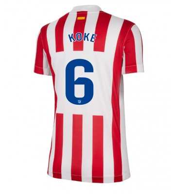 Atletico Madrid Koke #6 Dámské Domácí Dres 2025-26 Krátký Rukáv