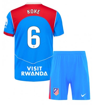 Atletico Madrid Koke #6 Dětské Alternativní Dres 2025-26 Krátký Rukáv (+ trenýrky)