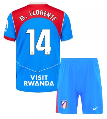 Atletico Madrid Marcos Llorente #14 Dětské Alternativní Dres 2025-26 Krátký Rukáv (+ trenýrky)