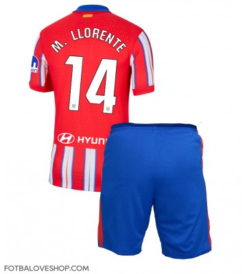 Atletico Madrid Marcos Llorente #14 Dětské Domácí Dres 2024-25 Krátký Rukáv (+ trenýrky)