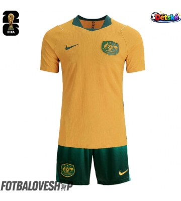 Austrálie Dětské Domácí Dres MS 2026 Krátký Rukáv (+ trenýrky)