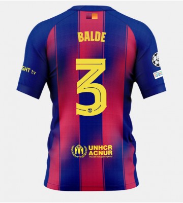 Barcelona Alejandro Balde #3 Domácí Dres 2025-26 Krátký Rukáv