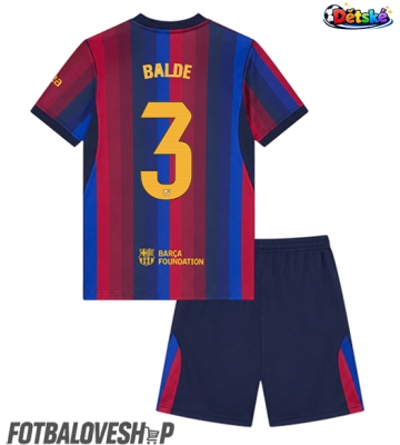 Barcelona Alejandro Balde #3 Dětské Domácí Dres 2026-27 Krátký Rukáv (+ trenýrky)