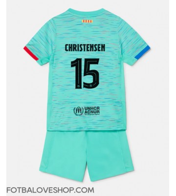 Barcelona Andreas Christensen #15 Dětské Alternativní Dres 2023-24 Krátký Rukáv (+ trenýrky)