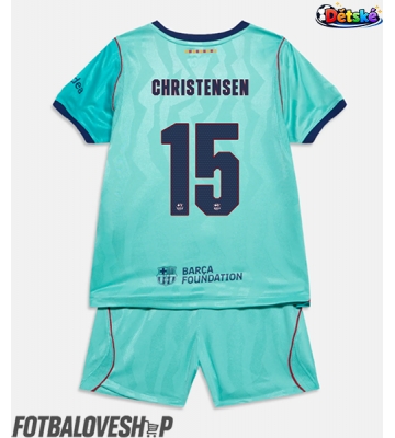Barcelona Andreas Christensen #15 Dětské Alternativní Dres 2026-27 Krátký Rukáv (+ trenýrky)
