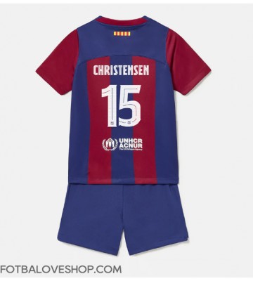 Barcelona Andreas Christensen #15 Dětské Domácí Dres 2023-24 Krátký Rukáv (+ trenýrky)