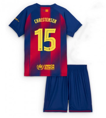 Barcelona Andreas Christensen #15 Dětské Domácí Dres 2025-26 Krátký Rukáv (+ trenýrky)