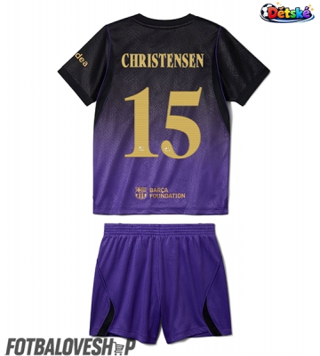 Barcelona Andreas Christensen #15 Dětské Venkovní Dres 2026-27 Krátký Rukáv (+ trenýrky)