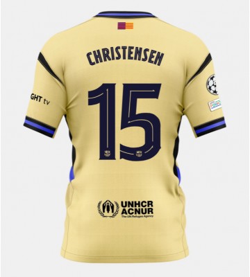 Barcelona Andreas Christensen #15 Venkovní Dres 2025-26 Krátký Rukáv