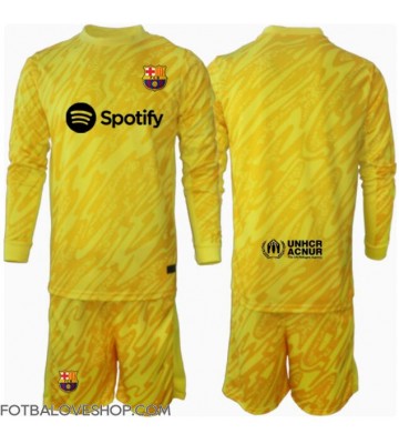 Barcelona Brankářské Dětské Domácí Dres 2024-25 Dlouhý Rukáv (+ trenýrky)