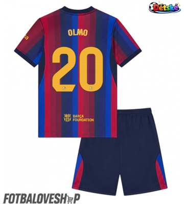 Barcelona Dani Olmo #20 Dětské Domácí Dres 2026-27 Krátký Rukáv (+ trenýrky)