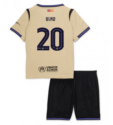 Barcelona Dani Olmo #20 Dětské Venkovní Dres 2025-26 Krátký Rukáv (+ trenýrky)