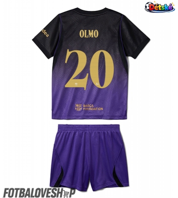 Barcelona Dani Olmo #20 Dětské Venkovní Dres 2026-27 Krátký Rukáv (+ trenýrky)
