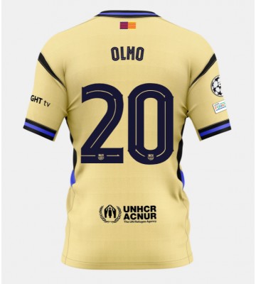 Barcelona Dani Olmo #20 Venkovní Dres 2025-26 Krátký Rukáv