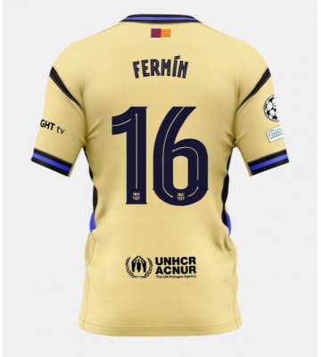 Barcelona Fermin Lopez #16 Venkovní Dres 2025-26 Krátký Rukáv