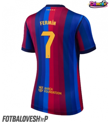 Barcelona Fermin Lopez #7 Dámské Domácí Dres 2026-27 Krátký Rukáv