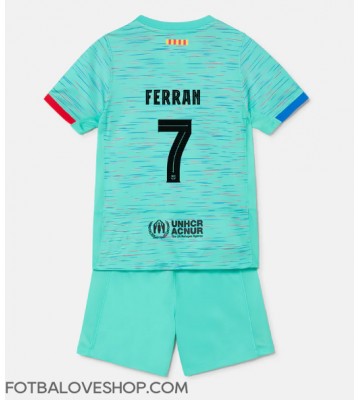 Barcelona Ferran Torres #7 Dětské Alternativní Dres 2023-24 Krátký Rukáv (+ trenýrky)