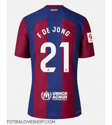 Barcelona Frenkie de Jong #21 Domácí Dres 2023-24 Krátký Rukáv