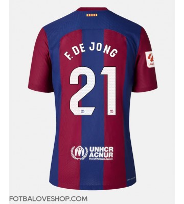 Barcelona Frenkie de Jong #21 Dámské Domácí Dres 2023-24 Krátký Rukáv