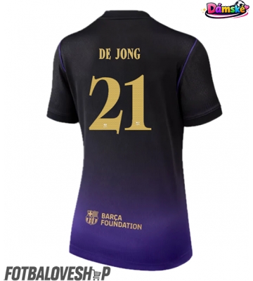 Barcelona Frenkie de Jong #21 Dámské Venkovní Dres 2026-27 Krátký Rukáv