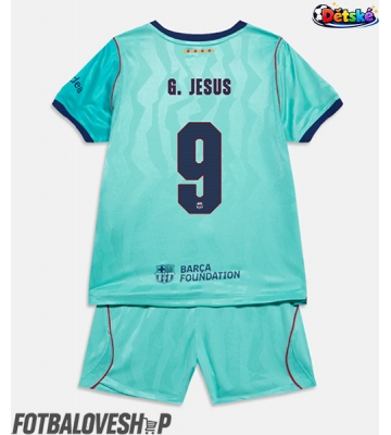 Barcelona Gabriel Jesus #9 Dětské Alternativní Dres 2026-27 Krátký Rukáv (+ trenýrky)