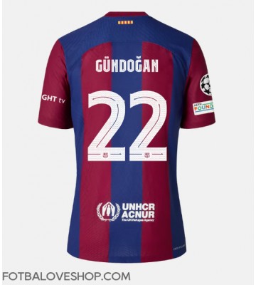 Barcelona Ilkay Gundogan #22 Domácí Dres 2023-24 Krátký Rukáv