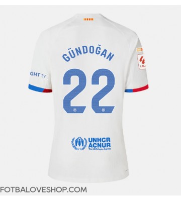 Barcelona Ilkay Gundogan #22 Venkovní Dres 2023-24 Krátký Rukáv
