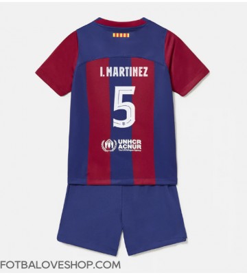 Barcelona Inigo Martinez #5 Dětské Domácí Dres 2023-24 Krátký Rukáv (+ trenýrky)