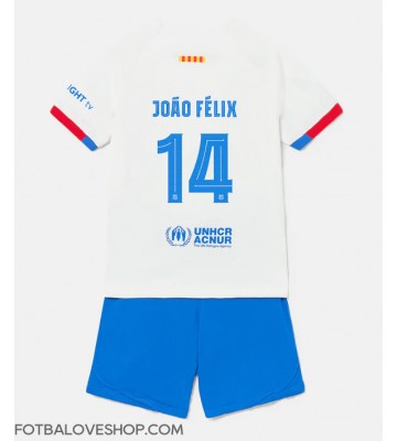 Barcelona Joao Felix #14 Dětské Venkovní Dres 2023-24 Krátký Rukáv (+ trenýrky)