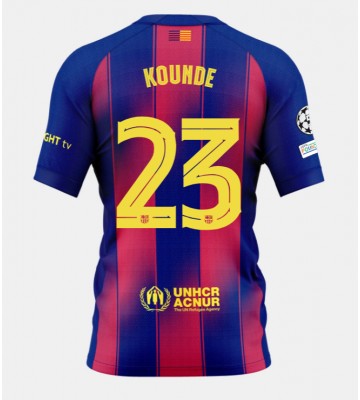 Barcelona Jules Kounde #23 Domácí Dres 2025-26 Krátký Rukáv