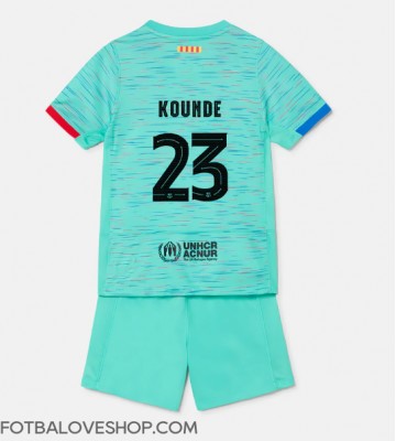 Barcelona Jules Kounde #23 Dětské Alternativní Dres 2023-24 Krátký Rukáv (+ trenýrky)