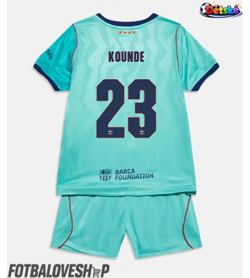 Barcelona Jules Kounde #23 Dětské Alternativní Dres 2026-27 Krátký Rukáv (+ trenýrky)