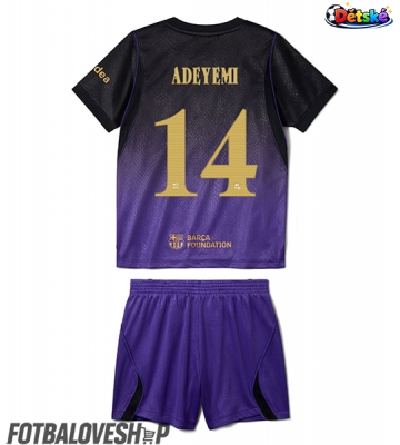 Barcelona Karim Adeyemi #14 Dětské Venkovní Dres 2026-27 Krátký Rukáv (+ trenýrky)