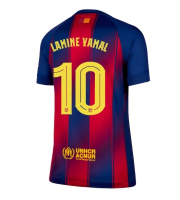 Barcelona Lamine Yamal #10 Dámské Domácí Dres 2025-26 Krátký Rukáv