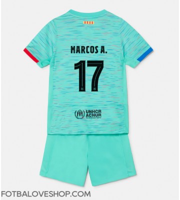 Barcelona Marcos Alonso #17 Dětské Alternativní Dres 2023-24 Krátký Rukáv (+ trenýrky)