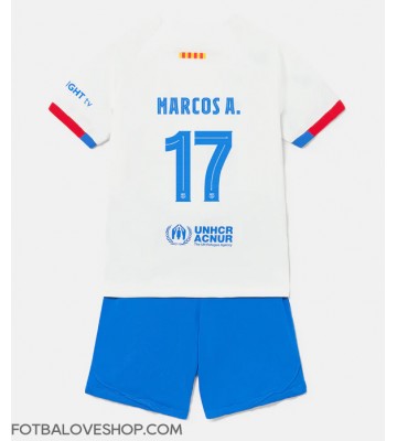 Barcelona Marcos Alonso #17 Dětské Venkovní Dres 2023-24 Krátký Rukáv (+ trenýrky)