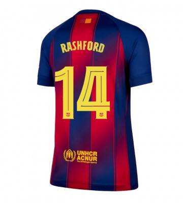 Barcelona Marcus Rashford #14 Dámské Domácí Dres 2025-26 Krátký Rukáv