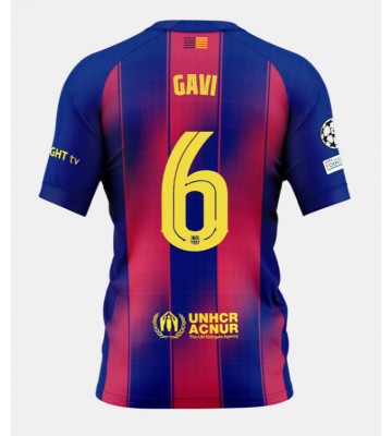 Barcelona Paez Gavi #6 Domácí Dres 2025-26 Krátký Rukáv