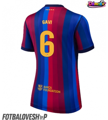 Barcelona Paez Gavi #6 Dámské Domácí Dres 2026-27 Krátký Rukáv