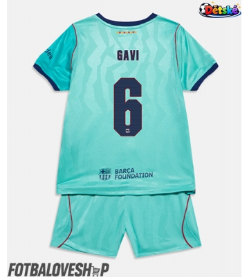 Barcelona Paez Gavi #6 Dětské Alternativní Dres 2026-27 Krátký Rukáv (+ trenýrky)