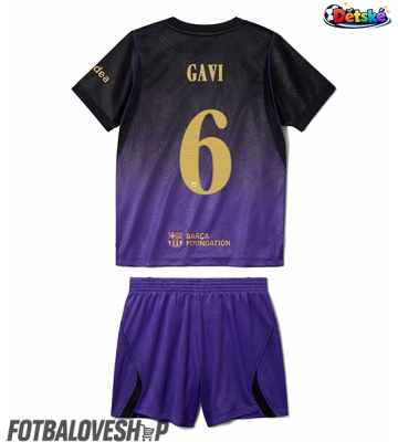 Barcelona Paez Gavi #6 Dětské Venkovní Dres 2026-27 Krátký Rukáv (+ trenýrky)