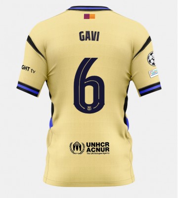 Barcelona Paez Gavi #6 Venkovní Dres 2025-26 Krátký Rukáv