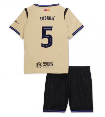 Barcelona Pau Cubarsi #5 Dětské Venkovní Dres 2025-26 Krátký Rukáv (+ trenýrky)