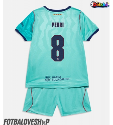 Barcelona Pedri Gonzalez #8 Dětské Alternativní Dres 2026-27 Krátký Rukáv (+ trenýrky)