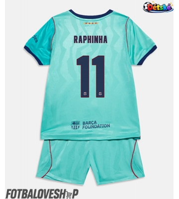 Barcelona Raphinha Belloli #11 Dětské Alternativní Dres 2026-27 Krátký Rukáv (+ trenýrky)