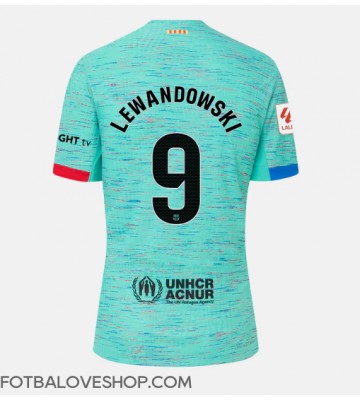 Barcelona Robert Lewandowski #9 Dámské Alternativní Dres 2023-24 Krátký Rukáv