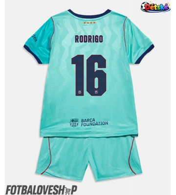 Barcelona Rodri Hernandez #16 Dětské Alternativní Dres 2026-27 Krátký Rukáv (+ trenýrky)