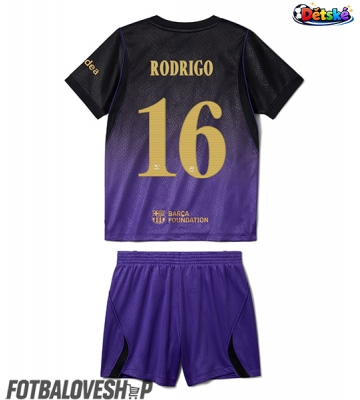Barcelona Rodri Hernandez #16 Dětské Venkovní Dres 2026-27 Krátký Rukáv (+ trenýrky)